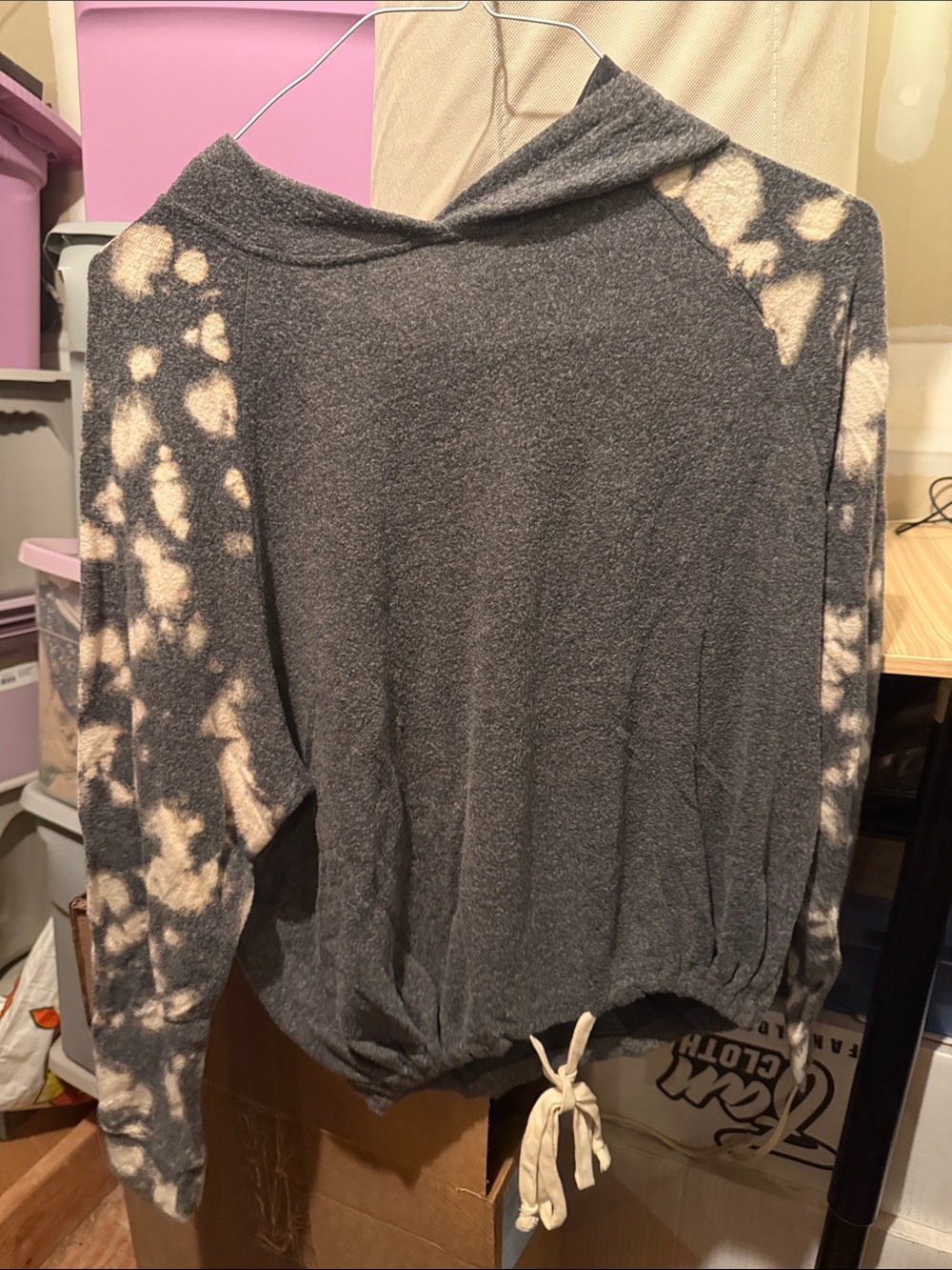 Vintage Havana Charcoal Gray Hooded Pullover- new with tags small